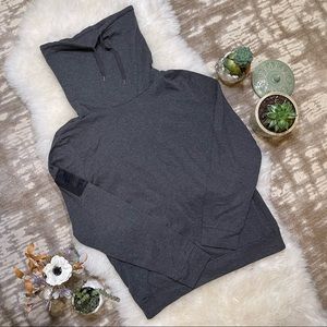 Men’s Guess Cowl Neck Sweatshirt in Grey, Size Large